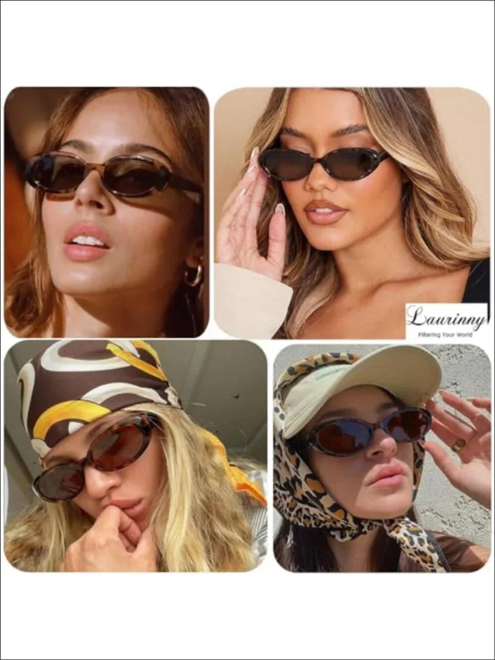 Retro Oval Sunglasses UV400 Polycarbonate Lightweight